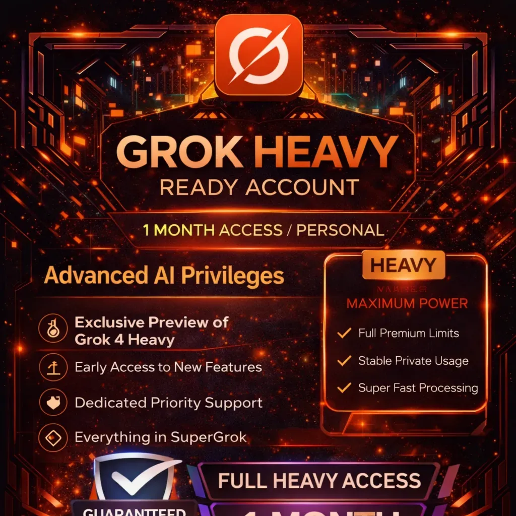GROK HEAVY – ГОТОВЫЙ АККАУНТ | ГАРАНТИЯ 1 МЕСЯЦ